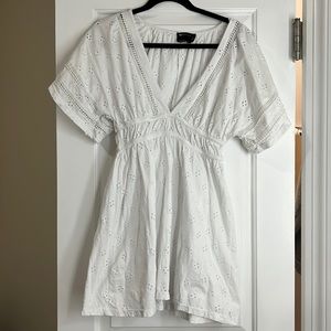White eyelet dress